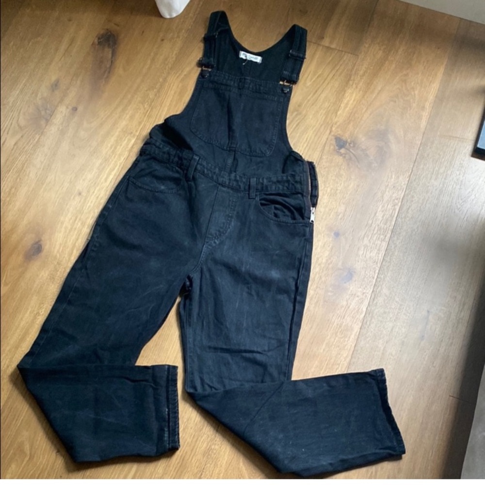 Madewell Black Denim Overalls